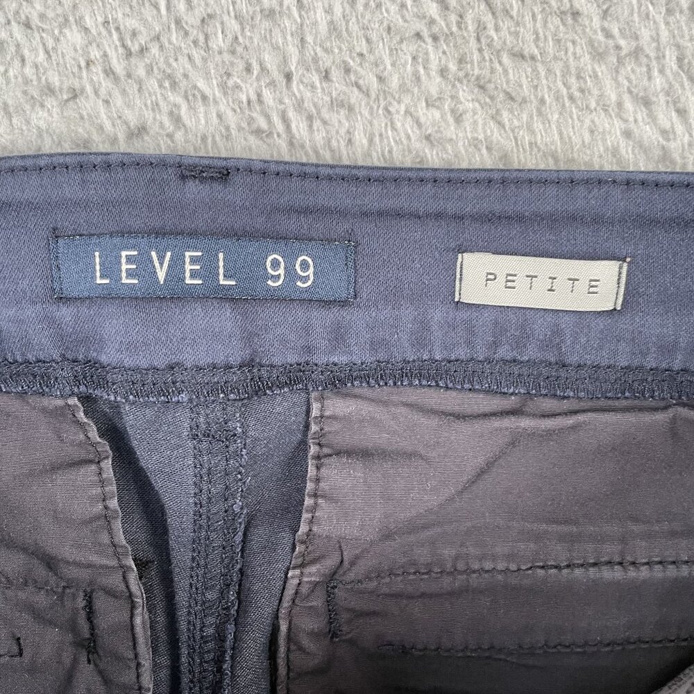 Level 99 Pants Womens 27P Navy Omens Francis Straight Leg Cropped Mid Rise - Picture 5 of 6